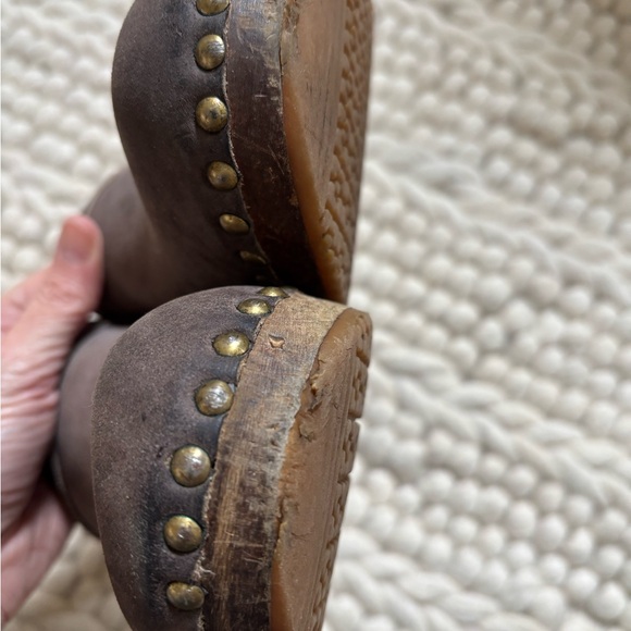 Gray Suede Swedish Clogs for Women, size 38 - Picture 5 of 6